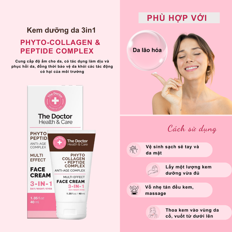 The Doctor Health & Care PHYTO COLLAGEN-PEPTIDE COMPLEX Face cream 3 in 1 40ml Kem dưỡng da mặt