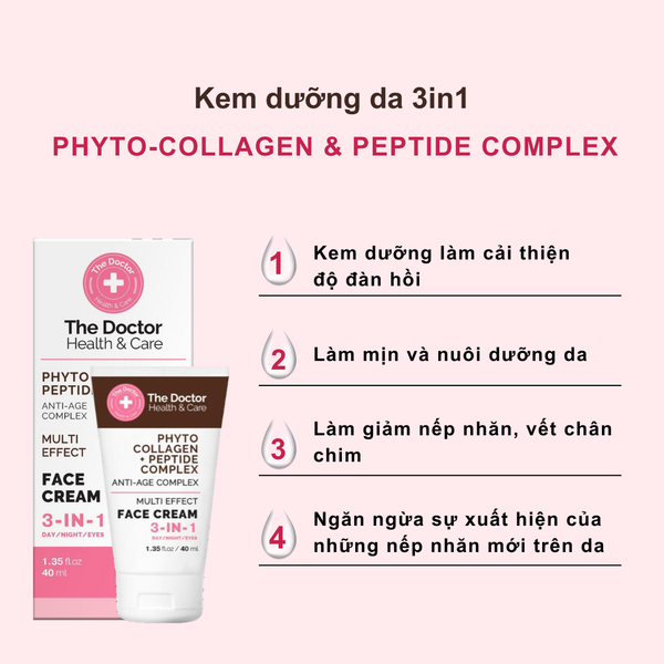 The Doctor Health & Care PHYTO COLLAGEN-PEPTIDE COMPLEX Face cream 3 in 1 40ml Kem dưỡng da mặt