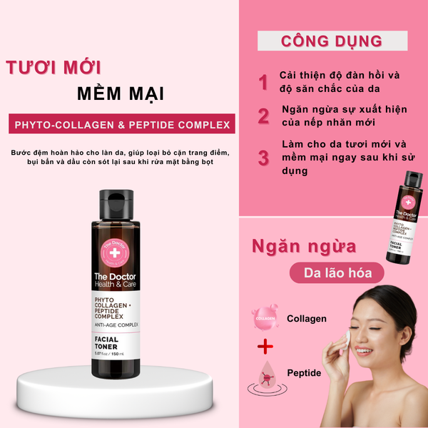 The Doctor Health & Care PHYTO COLLAGEN-PEPTIDE COMPLEX Facial toner 150ml Nước Cân Bằng Da