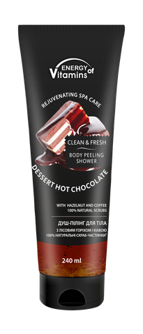 Energy of Vitamins Gel tắm tẩy tế bào chết toàn thân hương socola nóng 240ml