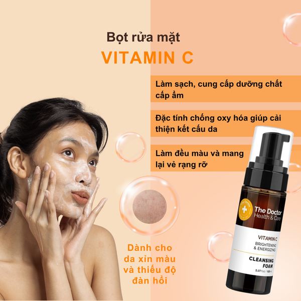 The Doctor Health & Care Vitamin C Сleansing foam 150ml Bọt rửa mặt
