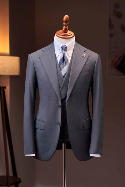 Áo vest ghi trơn tối - TXV310