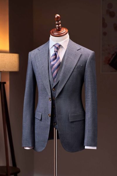 Áo vest ghi kẻ vuông - AV409