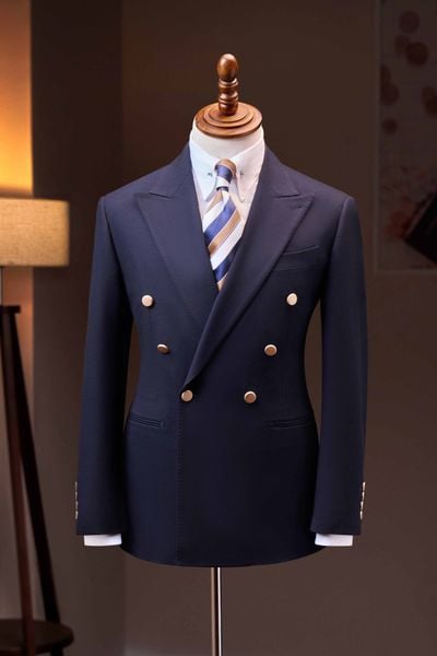 Áo vest xanh 2 hàng khuy - TXVK13