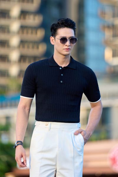 Áo mongtoghi xanh tím than vân - AP300X