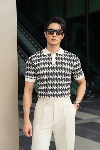 Áo mongtoghi họa tiết zic zac xen kẽ AP420