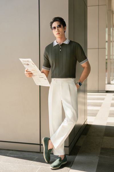 Áo mongtoghi xanh oliu đậm AP425