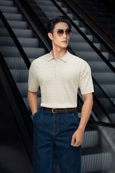 Áo mongtoghi màu be vặn thừng AP430BE