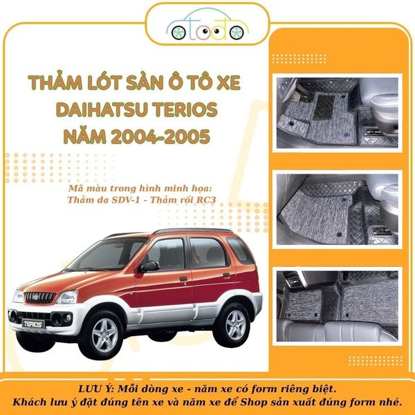 Bộ thảm lót sàn da cao cấp dành riêng cho DAIHATSU TERIOS năm 2004-2005 (5 chỗ)