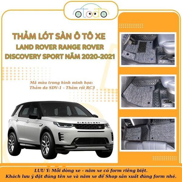 Thảm lót sàn ô tô cắt theo form xe LAND ROVER RANGE ROVER DISCOVERY SPORT năm 2020-2021 (5 chỗ)