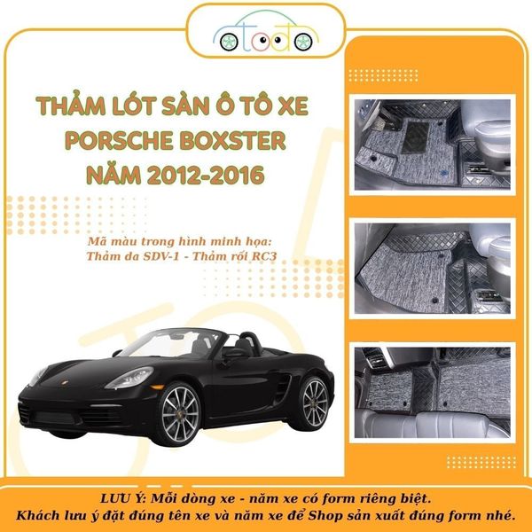 Thảm lót sàn dành riêng cho xe PORSCHE BOXSTER năm 2012-2016 2 chỗ không mùi, dễ vệ sinh