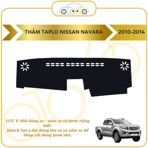 Thảm lót taplo nhung 3 lớp xe Nissan Navara năm 2010-2023 chống nắng, hấp thụ nhiệt, tăng thẩm mỹ