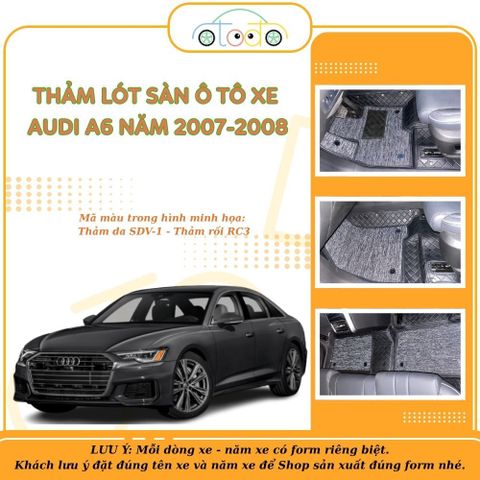 Thảm lót sàn da cao cấp sang trọng cho xe AUDI A6 năm 2007-2008 5 chỗ