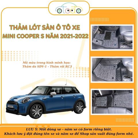 Thảm lót sàn xe hơi MINI COOPER S năm 2021-2022 5 chỗ hàng cao cấp