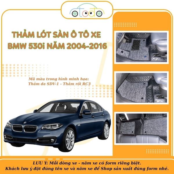 Tấm lót sàn chống bẩn cho xe 5 chỗ BMW 530i năm 2004-2016