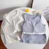  Áo Tank Top Dáng Cropput Có Mút 