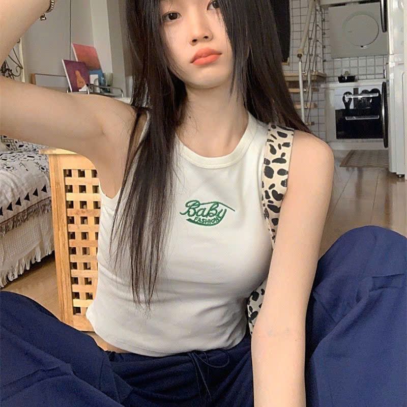  Áo Tank Top Dáng Cropput Có Mút 