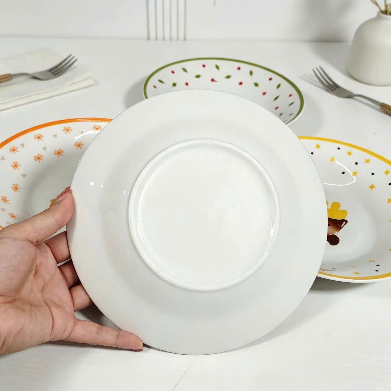  Đĩa Chấm Hình Hoa Quả Bánh Ngọt 