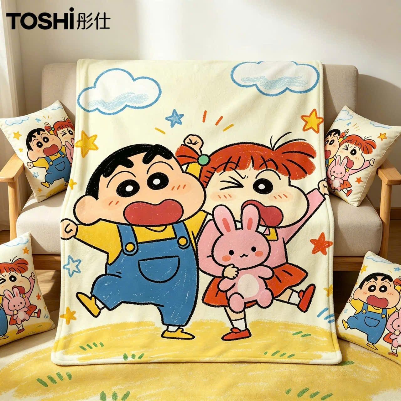  Chăn Flannel Họa Tiết Shin-Chan 