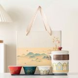  Set Bộ 3 Ly Pha Trà Hoa Văn Độc Đáo 