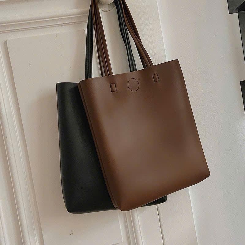  Túi Tote Da PU Tối Giản Với Thiết Kế Trơn 