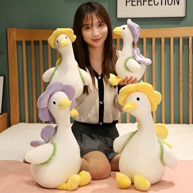  Gấu Bông Vịt Đáng Yêu Đội Mũ 