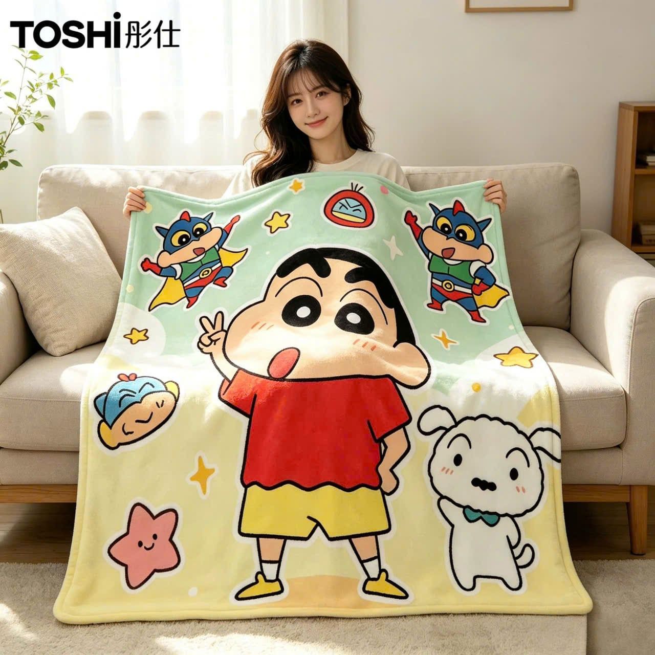  Chăn Flannel Họa Tiết Shin-Chan 