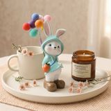  Tượng Chú Thỏ Dễ Thương Cầm Bóng Bay 