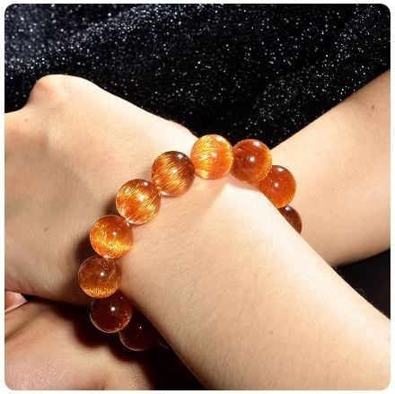  Vòng Tay Thạch Anh Tóc Đồng 