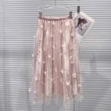  Chân Váy Ren Lưới Hoạ Tiết Hoa 