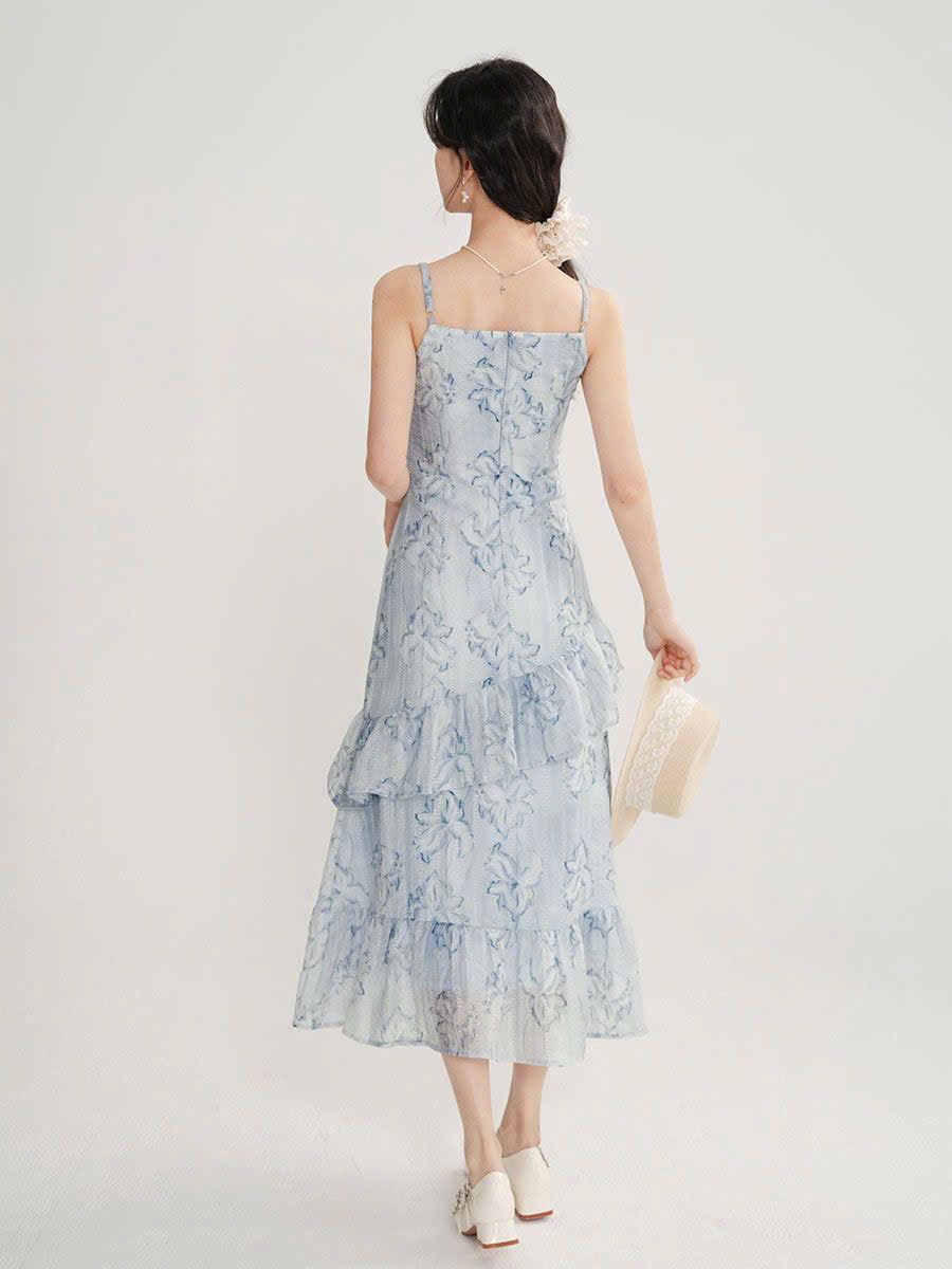  Đầm Hoa Hai Dây Cách Điệu Thời Trang Nữ 