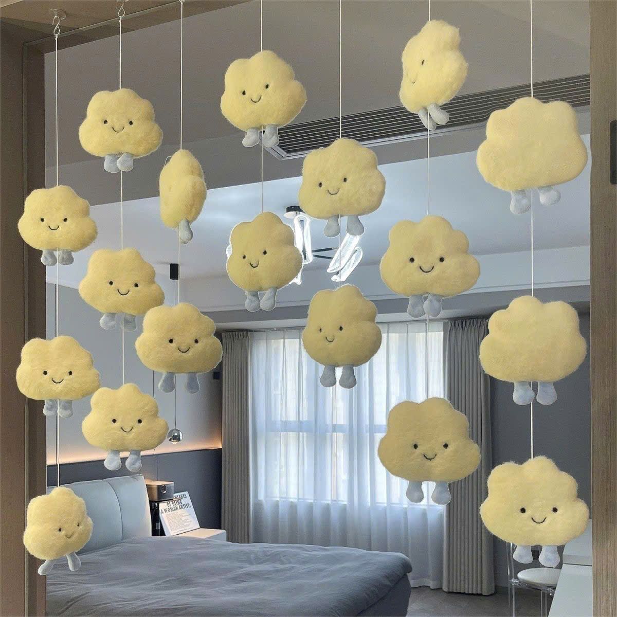  Rèm cửa đám mây treo cửa phòng decor 