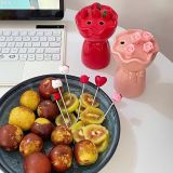  Hộp Sứ Đựng Cây Ghim Trái Cây Hoa Hồng 