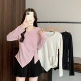  Áo thun dài tay họa tiết ánh sáng hai chiều 