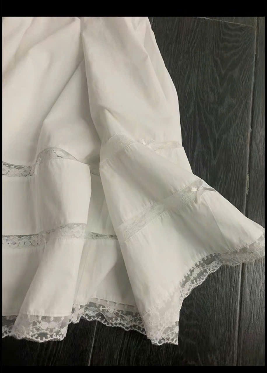  Chân Váy Dài Viền Ren Xinh Xắn 