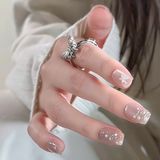  Móng Giả Noel Vuông Đơn Giản 