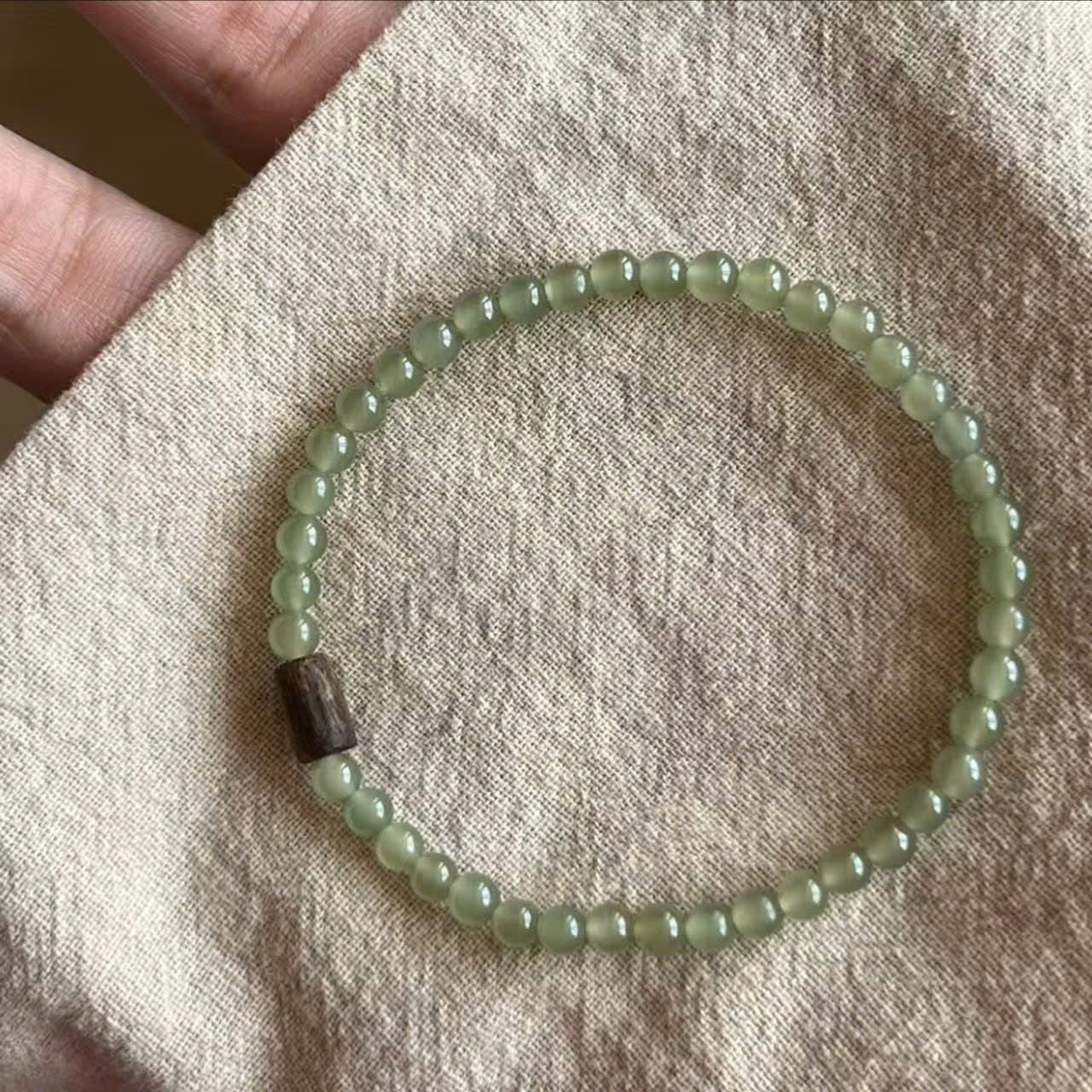  Set Đôi Chuỗi Gỗ + Thạch Anh 