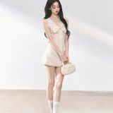  Váy Đầm Kiểu Pháp Dây Ren Cổ Vuông 