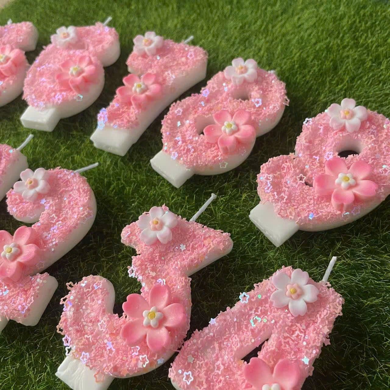  Nến Hoa Sinh Nhật 12 Số Sakura 