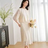  Set Áo + Chân Váy Ren 