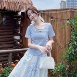  Set Áo Thun + Chân Váy Dài 