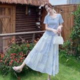  Set Áo Thun + Chân Váy Dài 