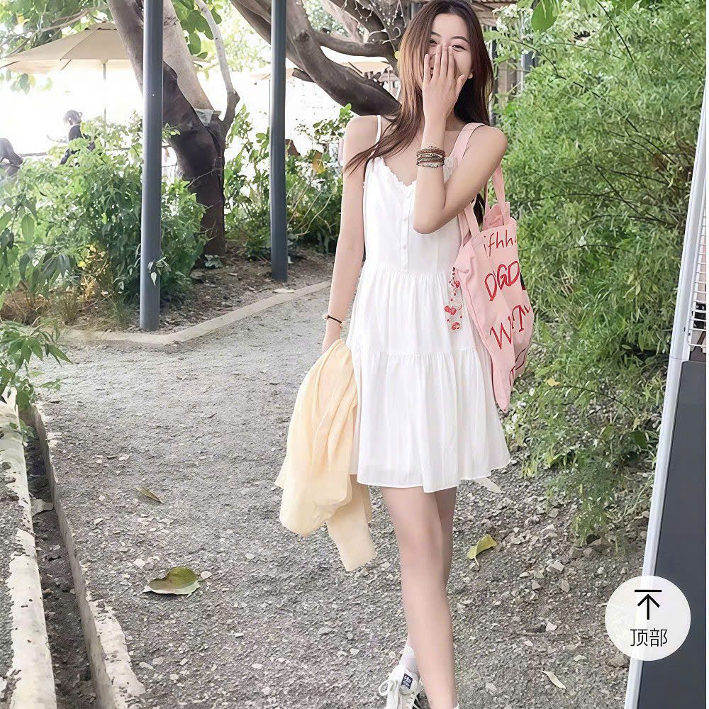  Váy Nữ Đầm 2 Dây Dáng Dài 