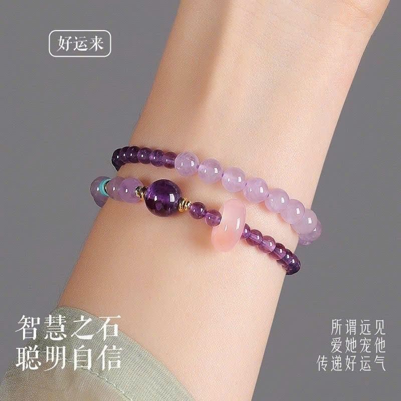  Vòng Tay màu Tím Có Charm 