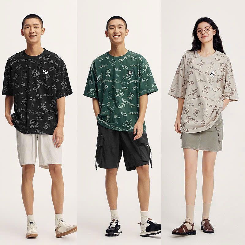  Áo Thun Unisex Mùa Hè Tay Lỡ 