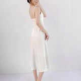  Váy Lụa 2 Dây Cổ Tim 