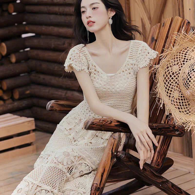  Set Áo + Váy Dệt Kim Nhẹ Nhàng 