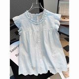  Áo Babydoll Cánh Tiên Cổ Bèo 