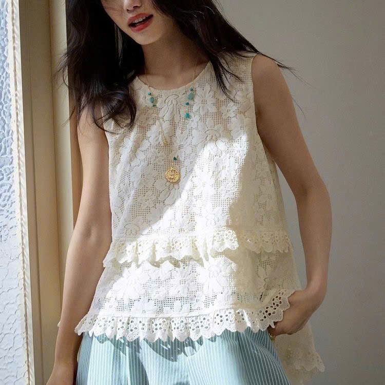  Set Áo Ren Xô Thêu Hoa 