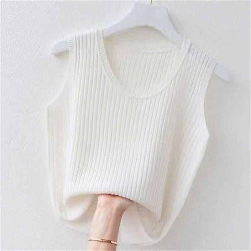  Áo Ba Lỗ Nữ Cổ Tròn Phiên Bản Hàn Quốc 